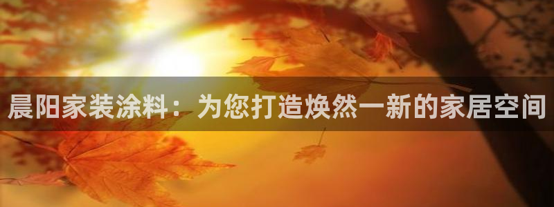 和记平台登陆：晨阳家装涂料：为您打造焕然一新的家居空间