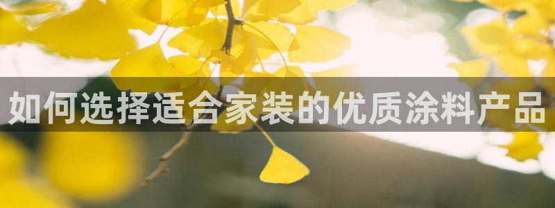 和记娱好网址：如何选择适合家装的优质涂料产品