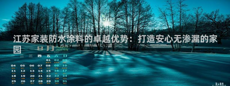 和记国际官网官网：江苏家装防水涂料的卓越优势：打造安心无渗漏